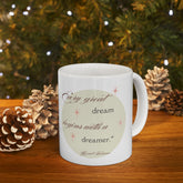mindful Christmas gift, blackfriday, dreamers mug, stocking stuffer mugs, ceramic mug, Christmas, gift, mug, cyber monday, notehouseshop, microwaveable, dish washer resistant