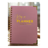 The "She Plans, She Wins" Pink Planner Set -Mother's Day